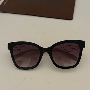 Pucci Women’s Black Cat-Eye Sunglasses with Purple Gradient Lenses